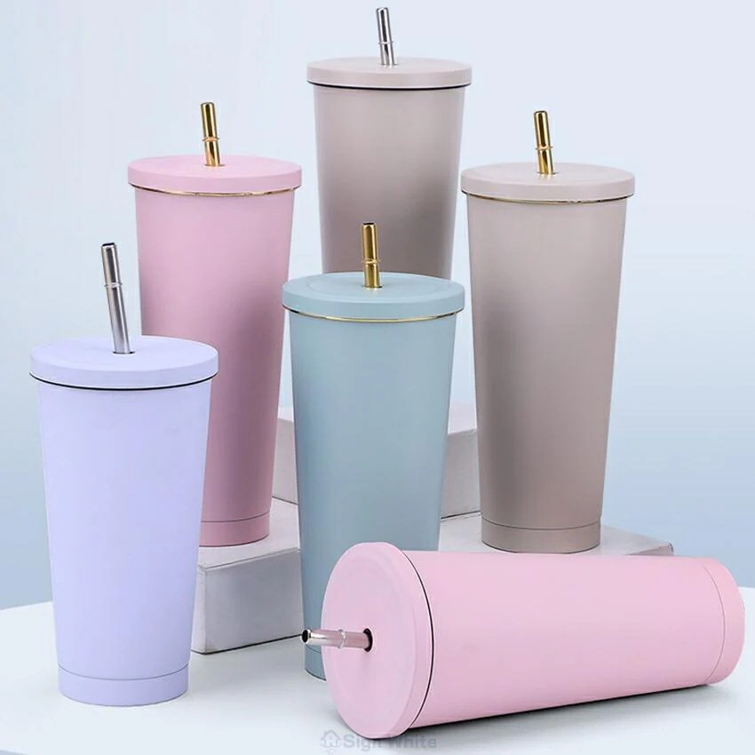 タンブラー こぼれない 保温 保冷 蓋付き ストロー 洗浄ブラシ付き