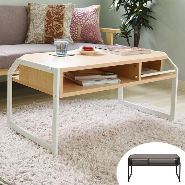 ローテーブル アイアンフレーム ミッドセンチュリー Rita 幅91cm