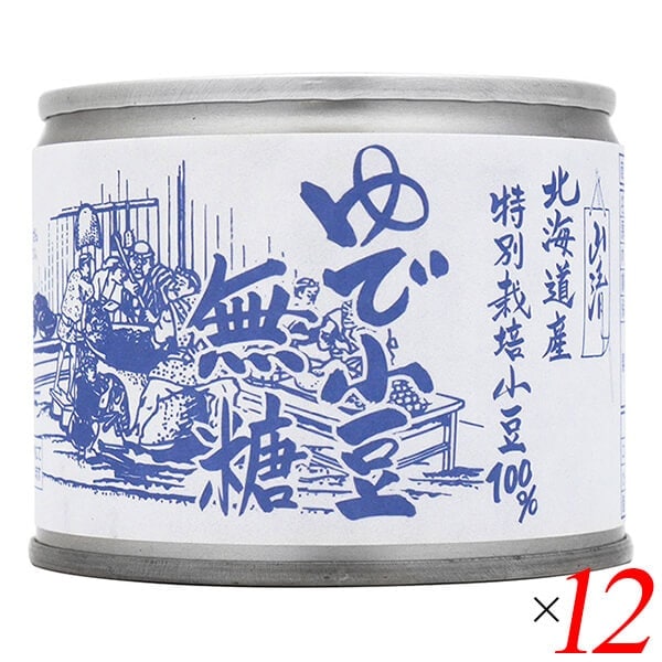 山清 特別栽培小豆 ゆで小豆 無糖 180g 12個セット