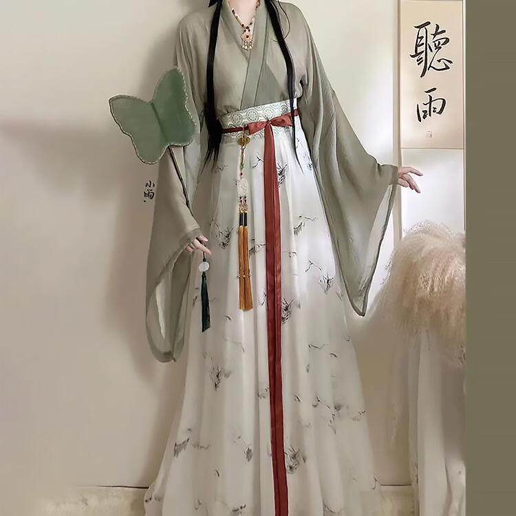 チャイナ風 漢服 普段着 中華服 チャイナドレス 3点セット 魏晋コート ドレス 衣装 魏晋 中国風 大人用 女の子 レディース 日常着 春秋 冬 古代 コスプレ衣装 イベント 可愛い かわいい オシ