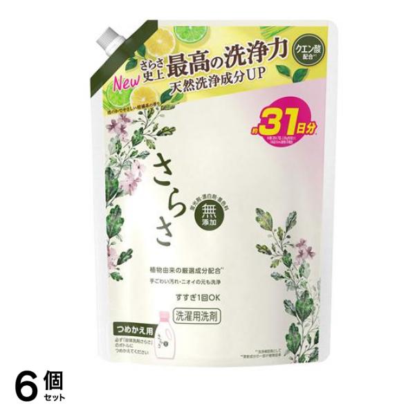 無添加 洗濯用洗剤 やさしい柑橘系の香り 詰め替え用 760g (約31日分) 6個セット