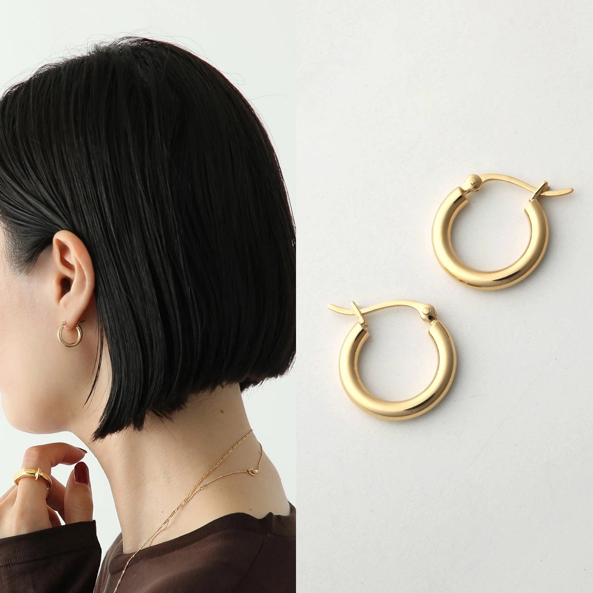 RAGBAG ラグバグ ピアス 12100 レディース フープ スターリングシルバー925 アクセサリー ゴールド