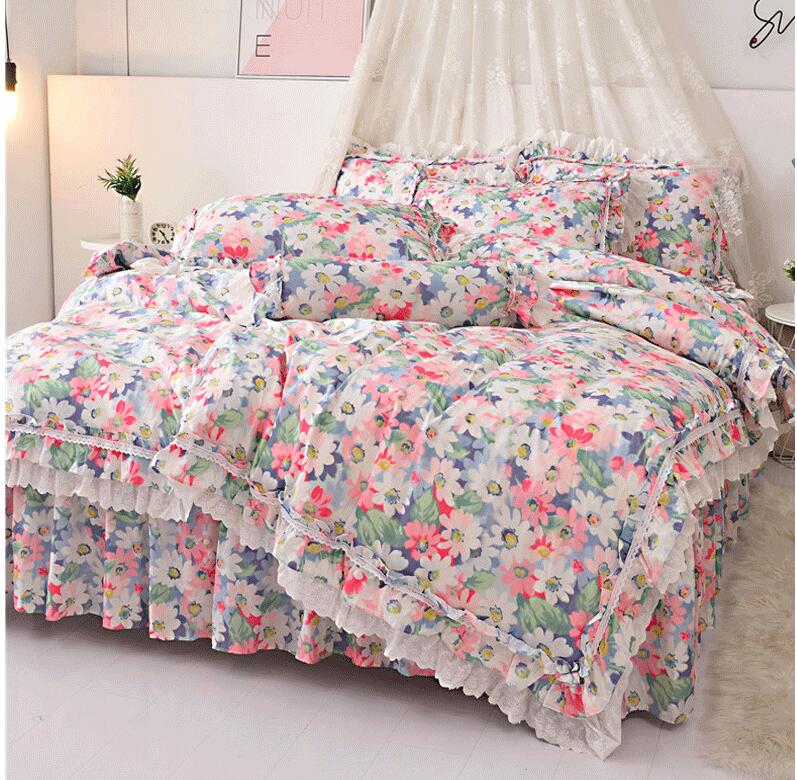 4点セット寝具カバーセット 掛け布団 ベッド用品 ベッドスカート 1.2m 1.5m 1.8m