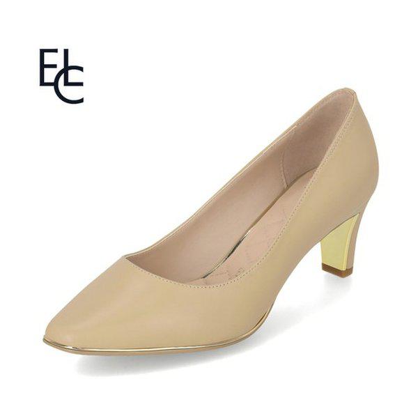女性ラムスキンクッションベーシックゴールド装飾パンプス6cm LCWD23U513X35_SC