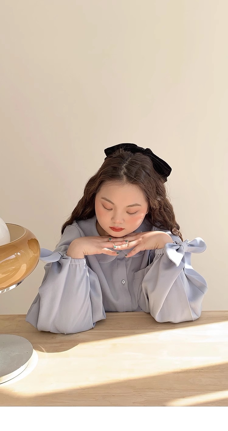 大きいサイズ シャツ 女性 パフスリーブ 個性的 トップス シャツ 袖あり 長袖 襟付き かわいい 大人可愛い きれいめ シンプル カジュアル 大人 上品 おしゃれ お洒落 無地 春 夏 秋 冬