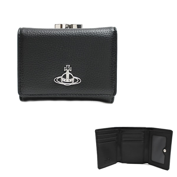 三つ折り財布 折り畳み 5115002nw-s000d-n403 51010018 サフィアーノ SAFFIANO レディース ブラック