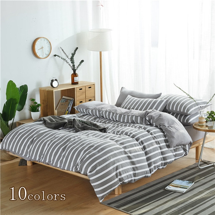 布団カバー 布団セット 34点セット シングル 掛け布団カバー チェック柄 かわいい 掛ふとんカバー 寝具カバーセット セミダブル 枕カバー 敷布団カバー シーツカバー カバー カバーセット ボック