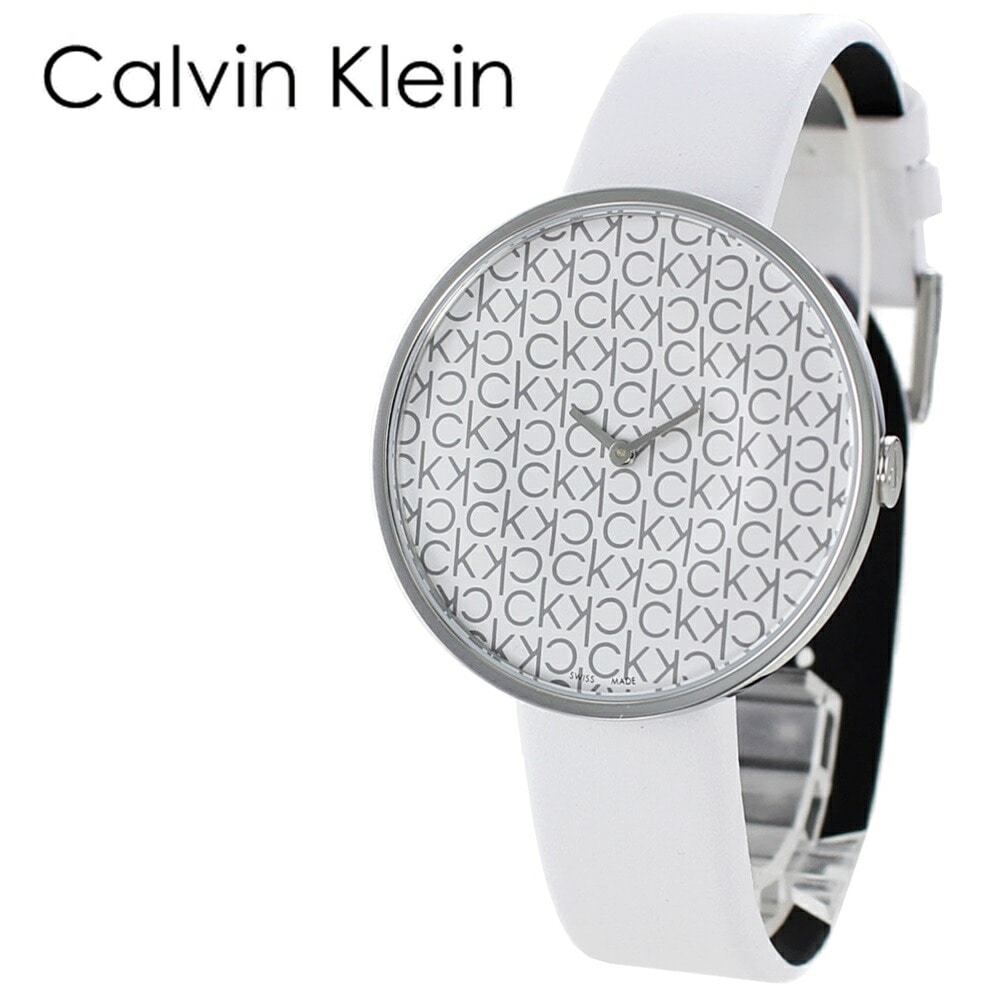 訳あり BOX無し 収納ケース付き 1本用 おしゃれ 腕時計 手表 レディース カルバンクライン 時計 贈り物 プレゼント ギフト 誕生日 就職祝い 卒業祝い 入学祝い ブラック レザーベルト ポイン