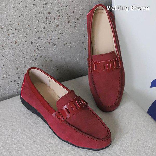 女性スエードローファーカジュアルシューズSS61