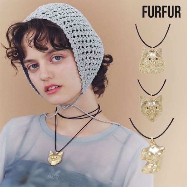 【即納】ファーファー FURFUR 小物 25春夏 キャットモチーフネックレス アクセサリー ネックレス 猫 rwga251527