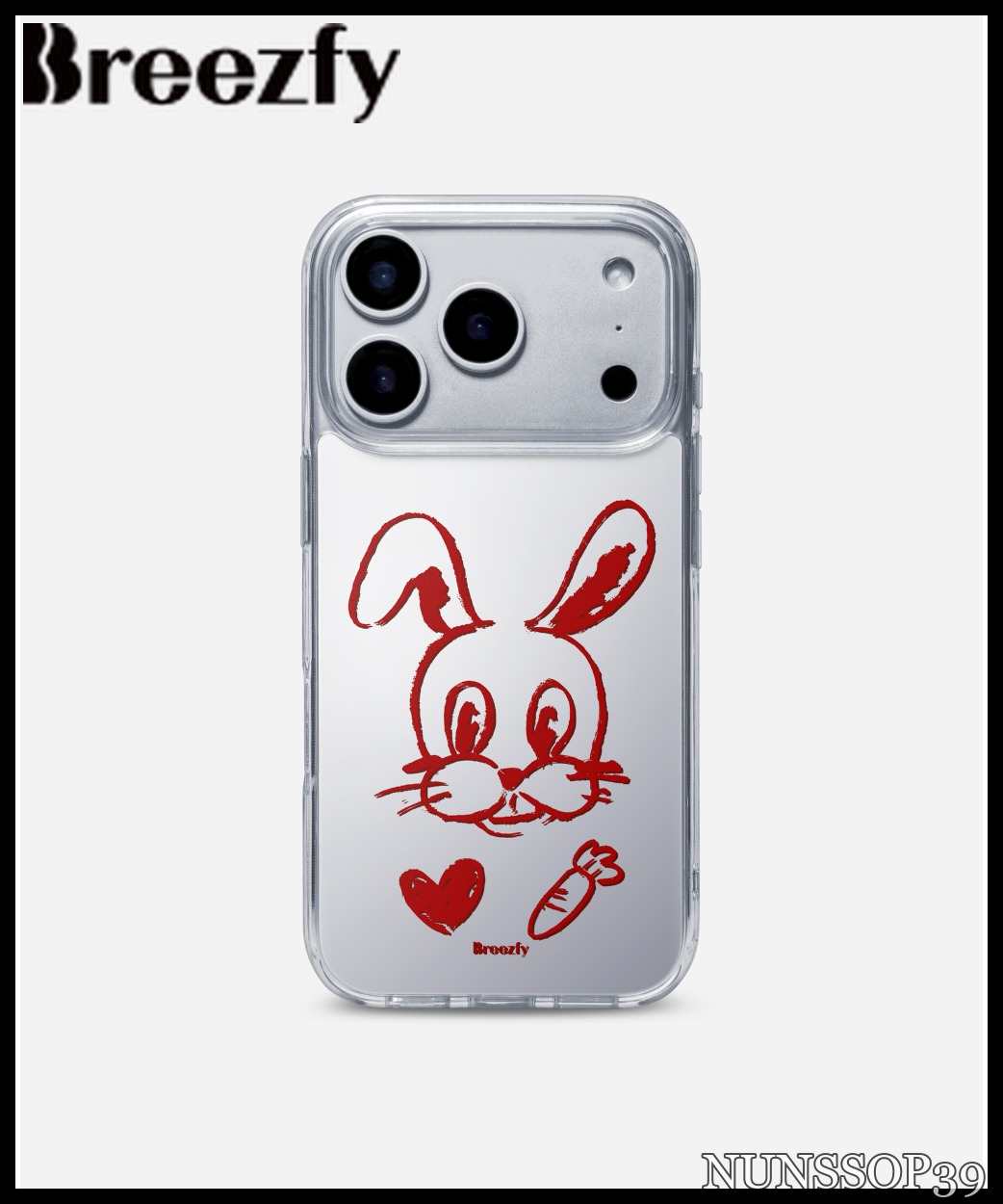 Breezfy BUNNY &CARROT - iPhone - Clear Frame