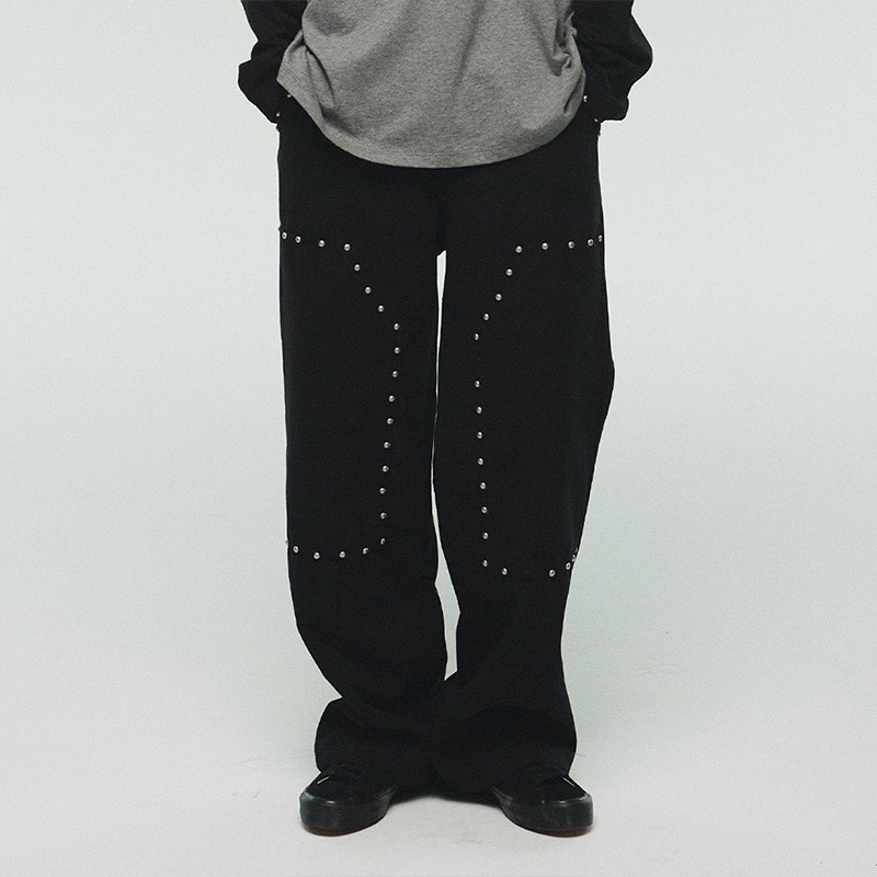 STUD COTTON PANTS