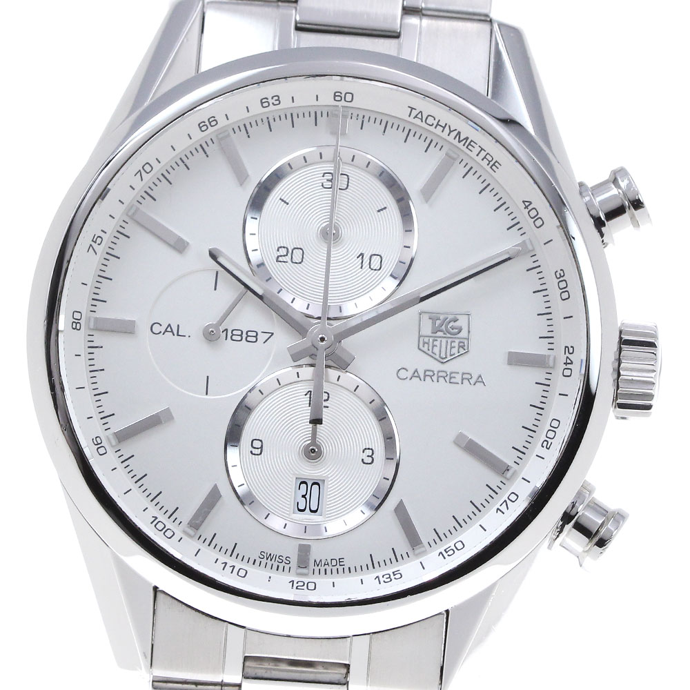 タグホイヤー TAG HEUER CAR2111.BA0720 カレラ キャリバー1887 クロノグラフ 自動巻き メンズ 保証書付き_844853【中古】
