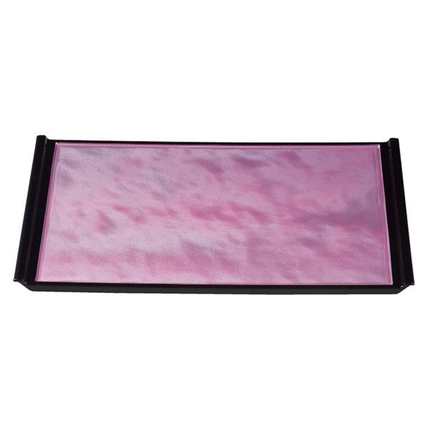 尺8フライト盆 ピンク雲流渕黒SL