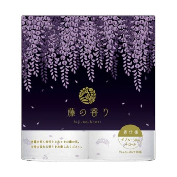 （まとめ）四国特紙 トイレットペーパー 藤の香りダブル 芯あり 30m 1パック（4ロール）[x5] 4,990円