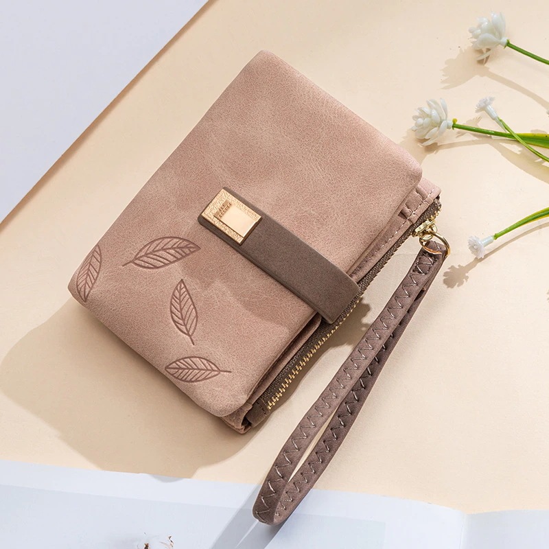 【1点ご購入 で10点プレゼントいたします】レトロなすり葉のバックルハンドバッグ多機能女性用コイン小銭入れ