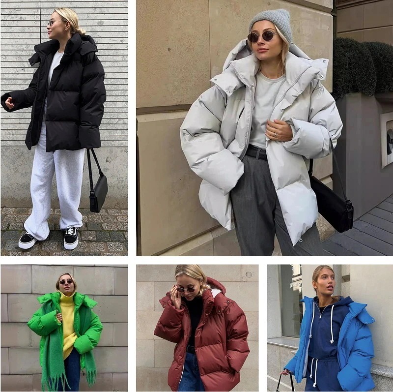 アウターダウンジャケットコートレデイース服アウターダウンジェケット中綿ジャケットコート２０２４冬新品可愛いあたたかふわふわショートミドル丈通勤通学８Colourフード付き