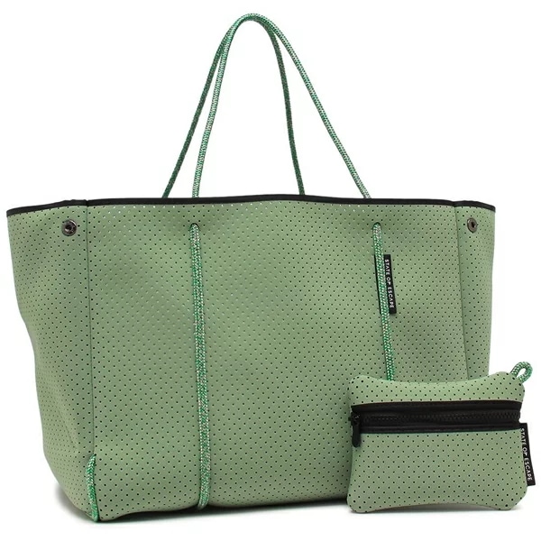 トートバッグ エスケープ キーフック ポーチ付き グリーン レディース ESCBLENDLTJUN