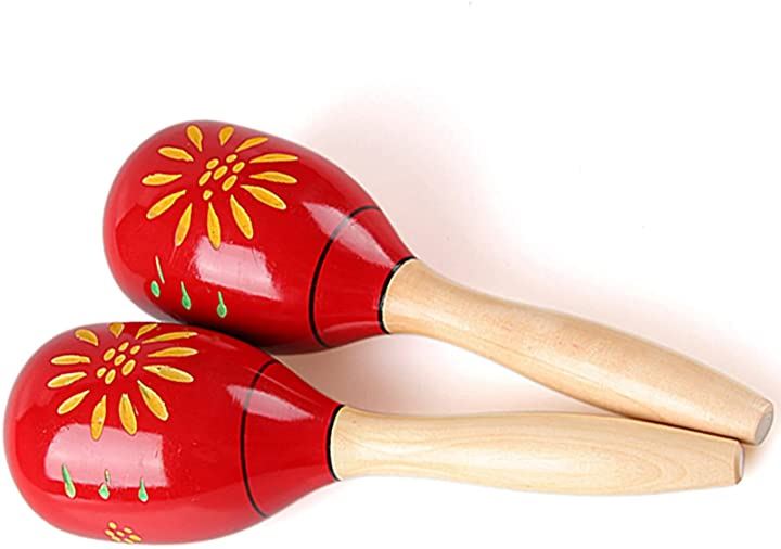 マラカス Maracas ラテンパーカッション 木製 ウッド 打楽器 シェイカー 玉子型 同梱不可 リトミック