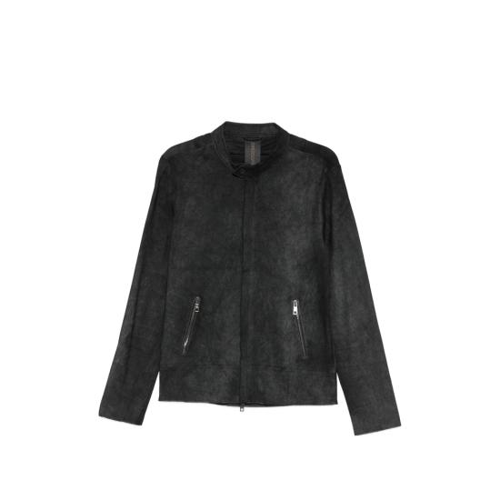 GIORGIO BRATO Men Leather Jackets GU26S9486BISSN NERO BLACK