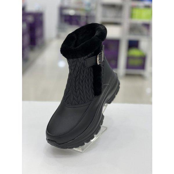 軽量クッション起毛パッド入り防寒女性用ブーツ2XWA73XI_GN