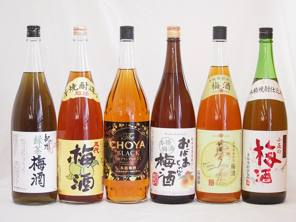 贅沢梅酒6本セット(おばあちゃんの梅酒 芳醇ブランデー仕立チョーヤ梅酒 芋焼酎仕込五代梅酒(鹿児島)