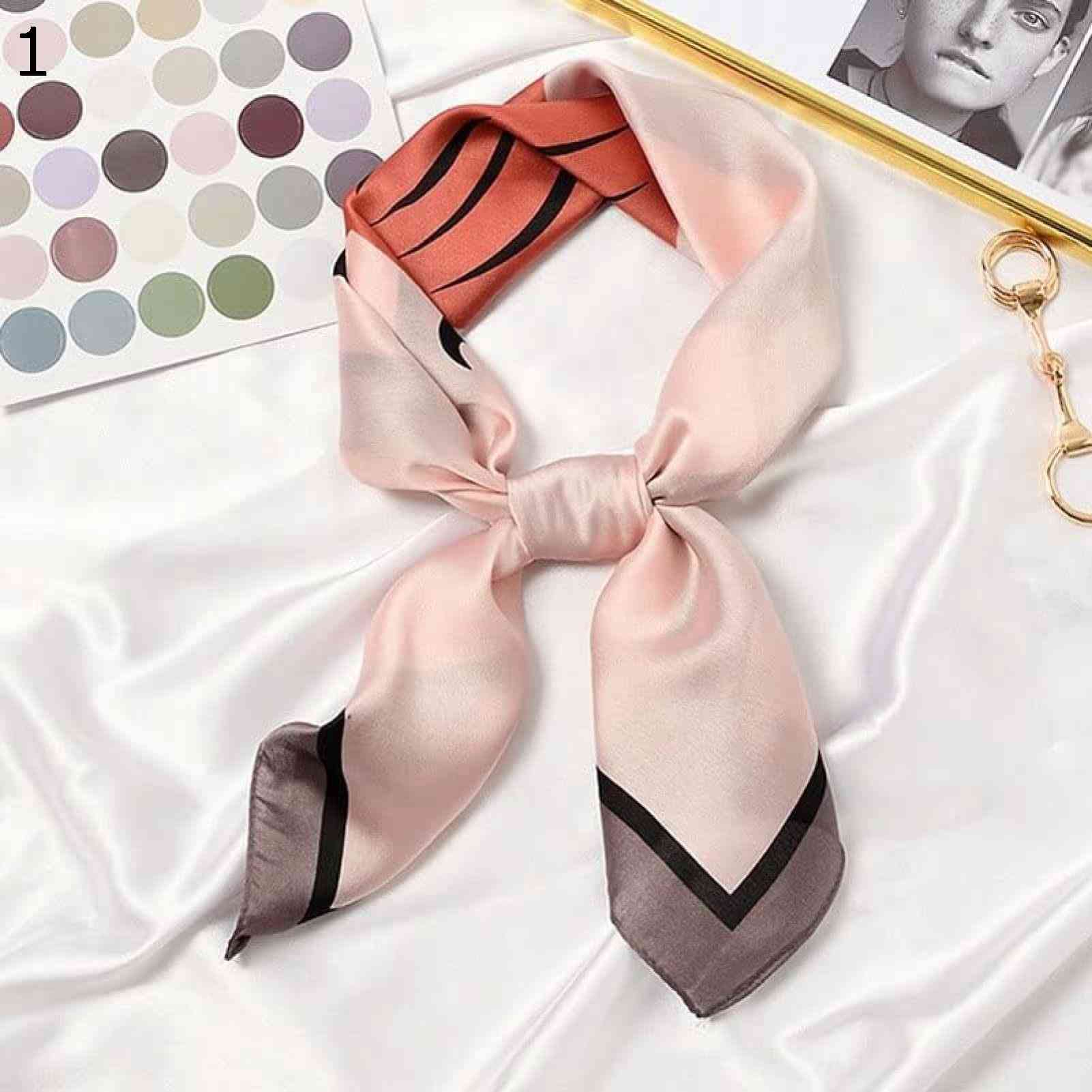 【20%OFFクーポン～】かわいい漫画の春の女性のスカーフプリントコミックラップヘアリボン多彩な秋スクエアヘッドバンド スカーフ (Color : 21 Size : 70x70cm)