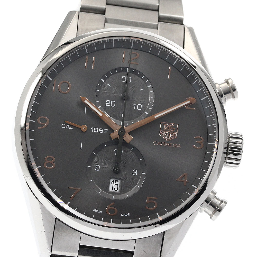 タグホイヤー TAG HEUER CAR2013.BA0799 カレラ デイト クロノグラフ 自動巻き メンズ 保証書付き_864859【中古】