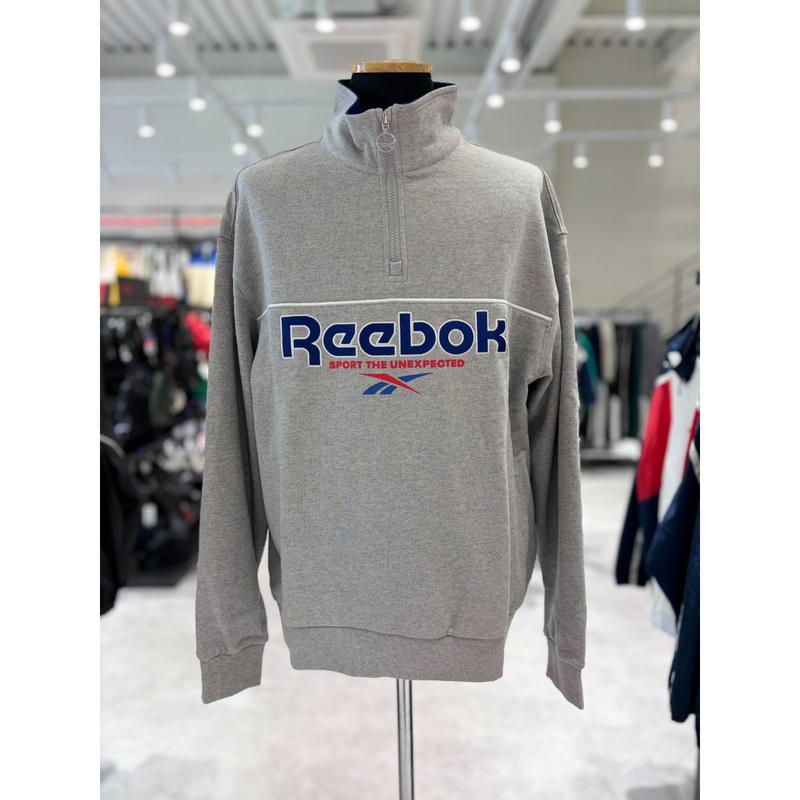 [驪州店] RETS4FM22G1 UNI ツートーンベクター ハーフジップ スウェットシャツ 男女共用長袖Tシャツ