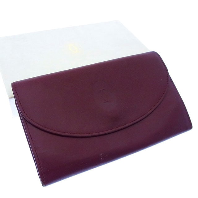 長財布 がま口 三つ折り マストライン ボルドー ゴールド 中古 13,021円