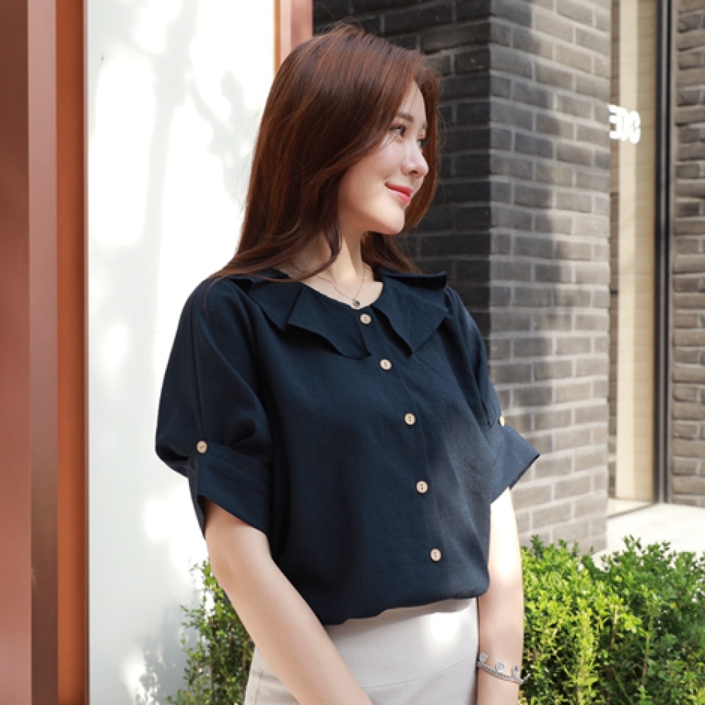 クリック＆ファニーディーインカラーブラウス [フリーLサイズ]