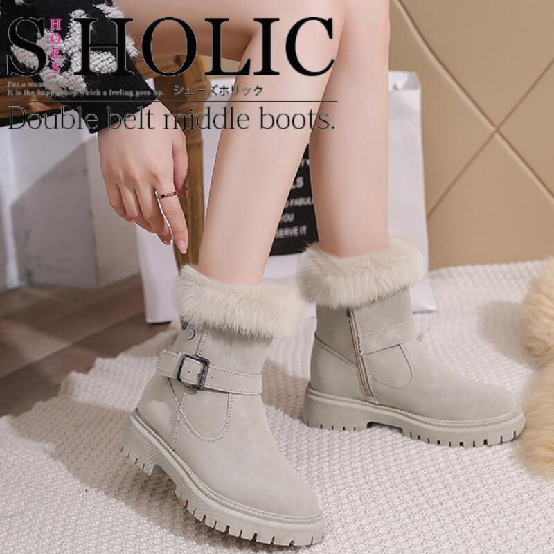 送料無料 ムートンブーツ レディース ショートブーツ ムートン ブーツ ミドルブーツ 4.5センチ