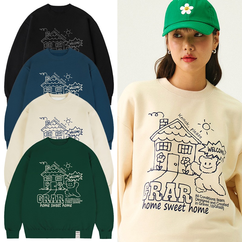 [UNISEX]SWEET-HOME Man to Man_4color 5,121円