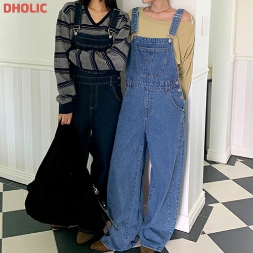 デニムワイドラインオールインワン・1935177