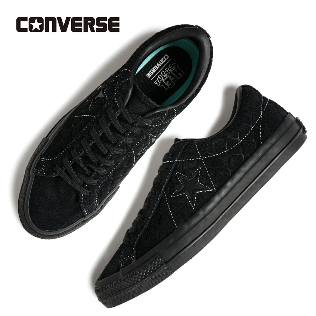 CONVERSE コンバース ONE STAR SK / HEEL COLLECTIVE ワンスター ヒールコレクティブ スニーカー BLACK MONOCHROME ( 黒 ブラック メンズ 337