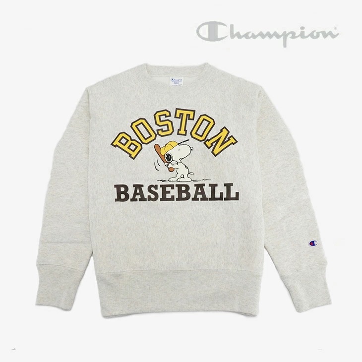リバース ウィーブ クルー ネック スウェット シャツ ピーナッツ ボストン/オートミール（C3C040）