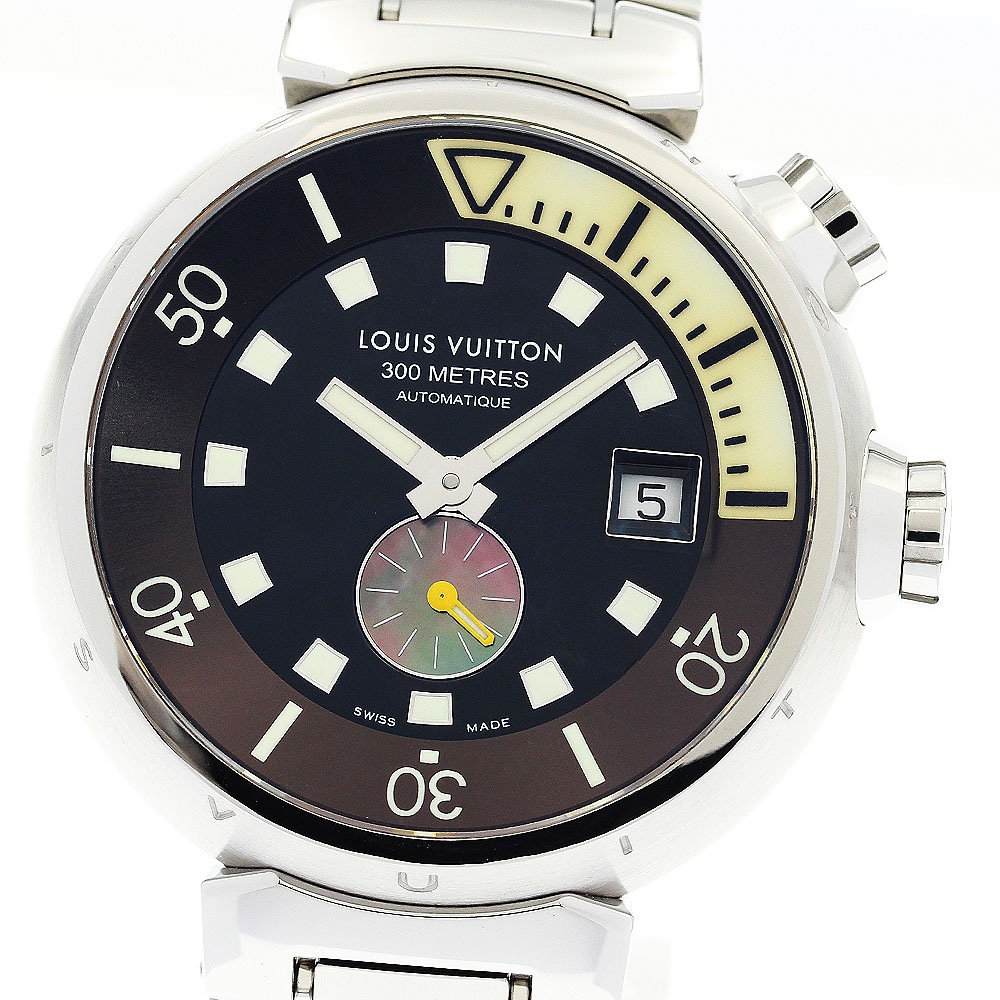 ルイ・ヴィトン LOUIS VUITTON Q1031 タンブール ダイビング デイト 自動巻き メンズ 美品 _900728【中古】