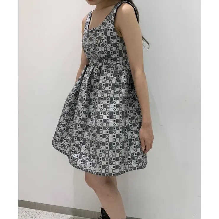 Charles Chaton jacquard mini dress
