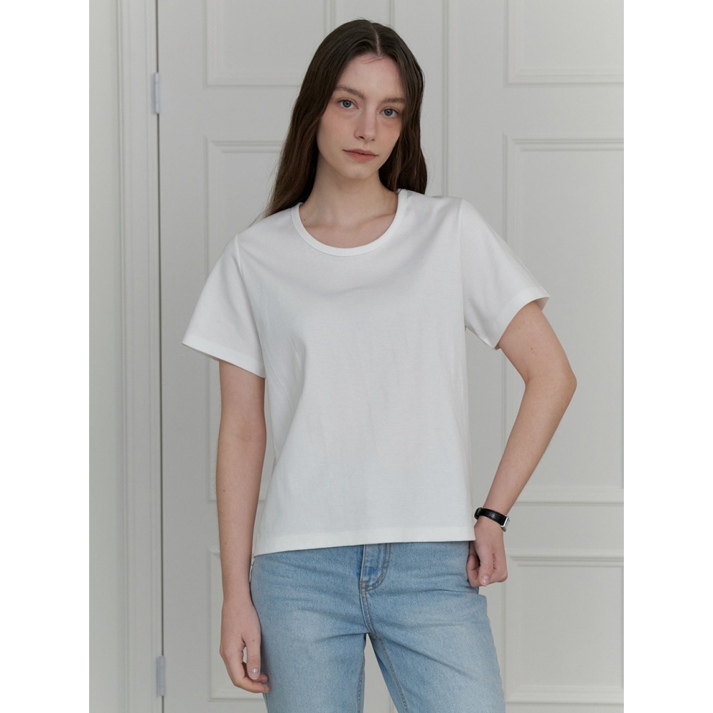 ファブリコロジーラウンドネックベーシックTシャツ 3color