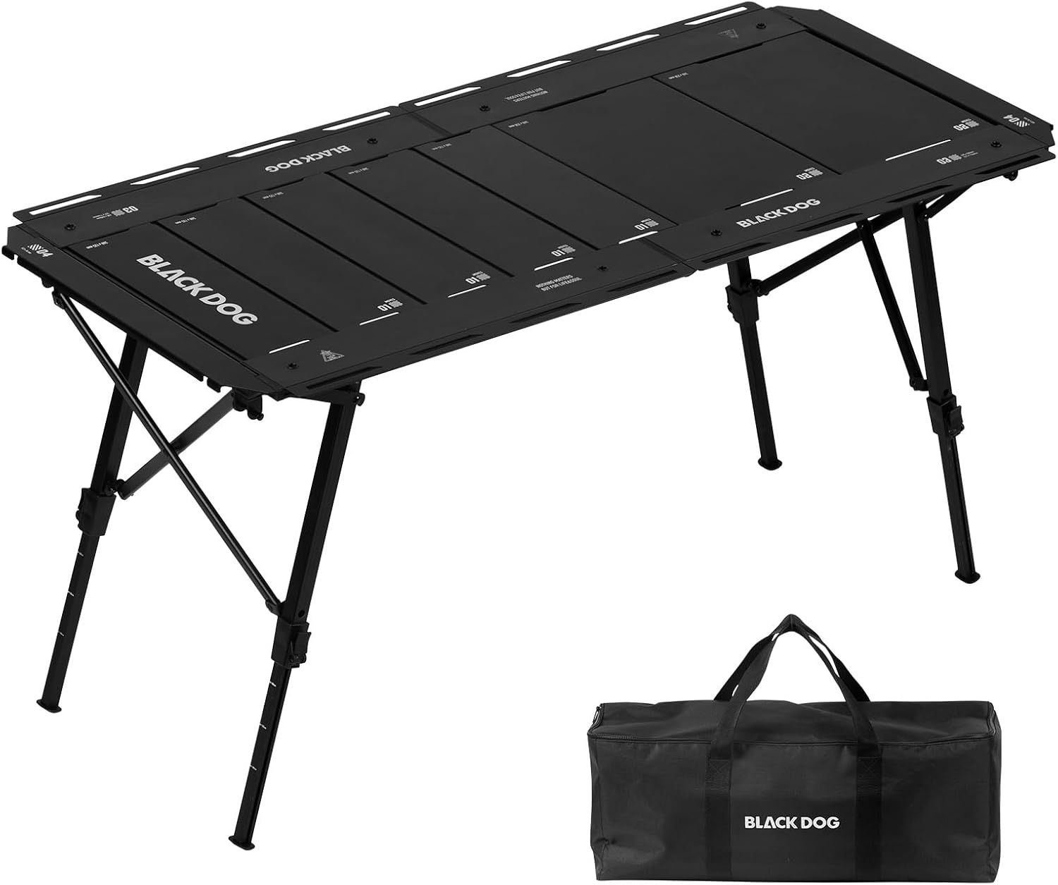 【公式】BLACKDOG 百式 IGT キャンプテーブル 折り畳み 4.5ユニット igt規格パネル天板 高さ41～62cm調節可能 アルミ材質 収納袋付き