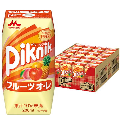 他サイト： 森永乳業 森永 ピクニック フルーツ オ・レ 200ml [紙パック 飲料 ドリンク 飲み物 常温保存]24本の商品画像