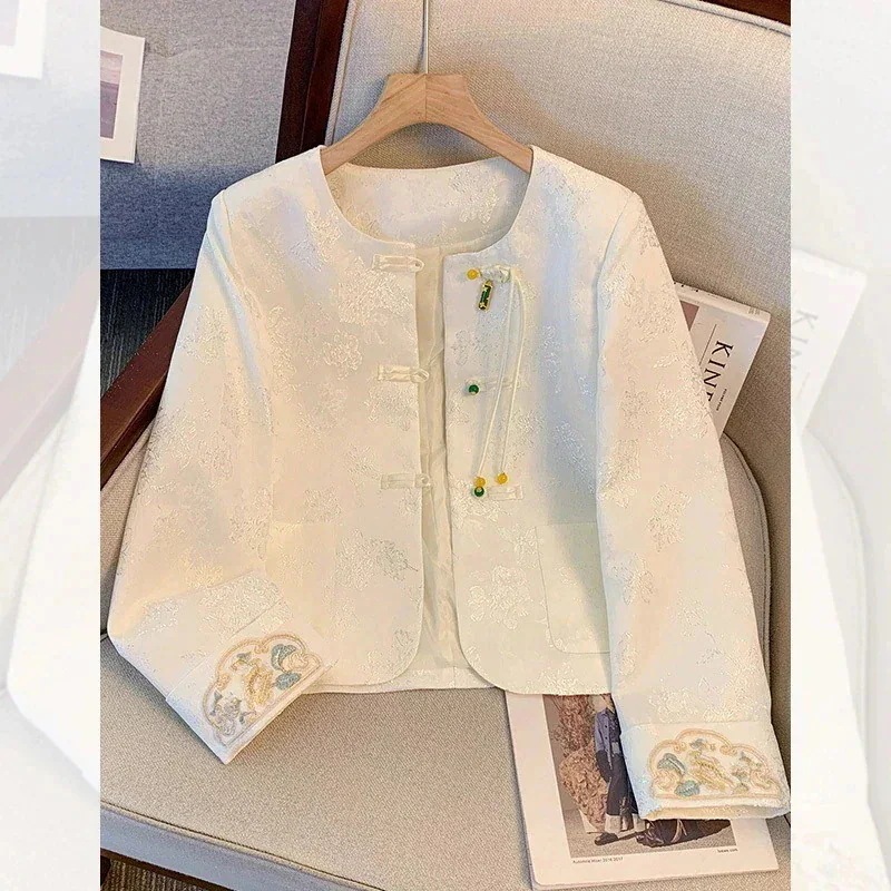[タイムセール]女装が流行する婦人服用のスタイルの小さな香りのジャケットクラフト：ボタンレースアップ刺繍インターフェイスバッグ販売チャネルタイプ：純粋なeコマースオンラインでのみ販売スリーブタイプ