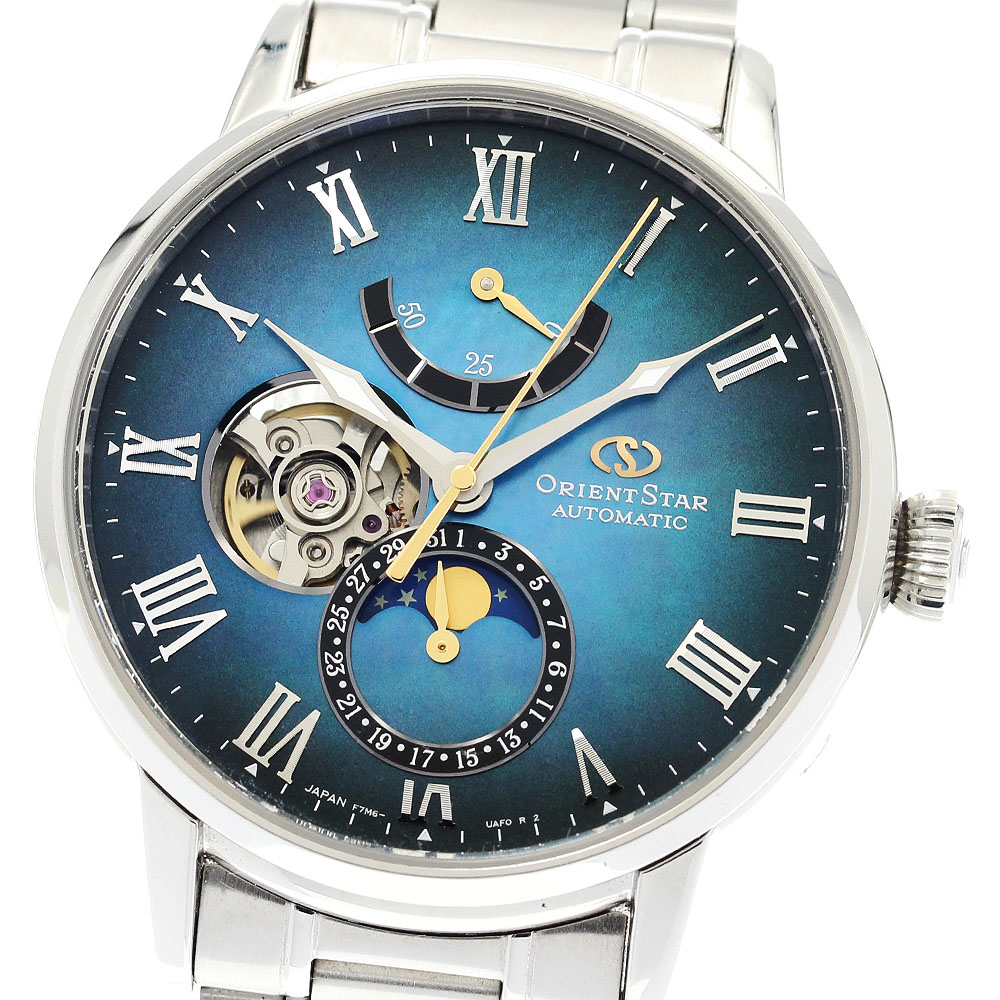 オリエント ORIENT RK-AY0109A オリエントスター 70周年記念モデル ムーンフェイズ 自動巻き メンズ 箱・保証書付き_895362【中古】