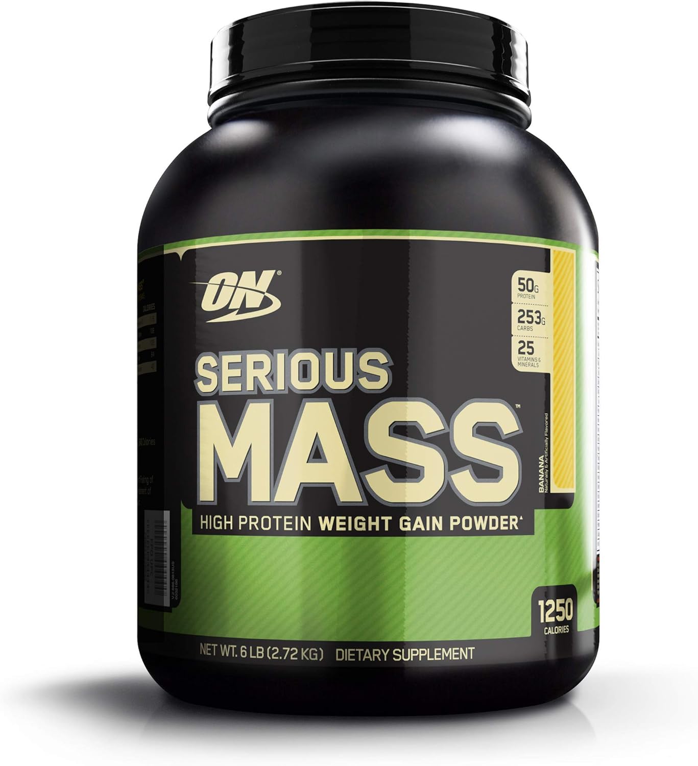 Serious Mass, Protein Powder Supplement, Banana, 6 lb (2.72 kg), Optimum Nutrition