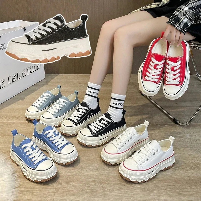 厚底 ダッドスニーカー レディース ダッドシューズ ボリュームスニーカー インヒール 美脚 フラットシューズ カジュアル レースアップ 滑らない 5cm台母の日ギフト