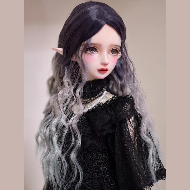 BJD ドールウィッグ グラデーション パーマ ロング センターパート 仙女スタイル ウェーブ カール SD/小顔SD/MSD/幼SDサイズ人形用