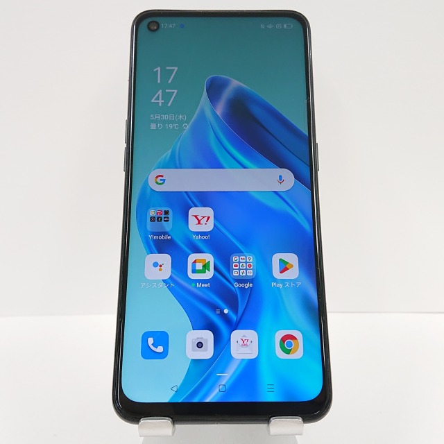 OPPO Reno5 A eSIM対応版 A103OP Y!mobile シルバーブラック 送料無料 本体 c04921 【中古】