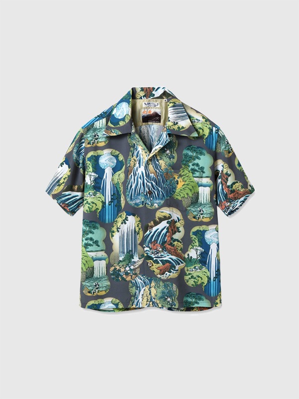 SUN SURF サンサーフ アロハ 2024 スペシャルエディション アロハシャツ 和柄 半袖 SPECIAL EDITION 諸国瀧廻り 葛飾 北斎 SS39326