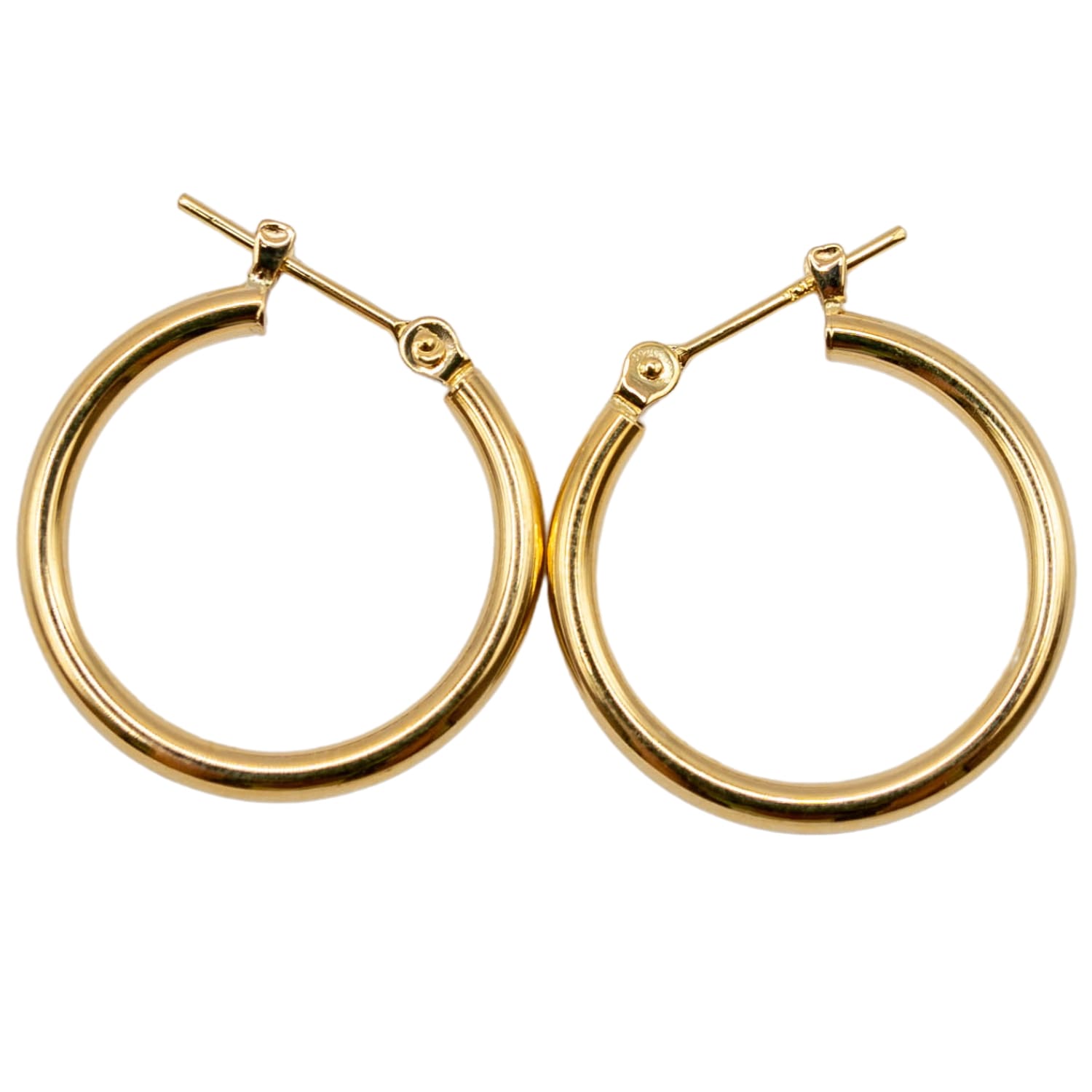 【新品】K18 18金フープピアス（2mm×20mm）1.1g