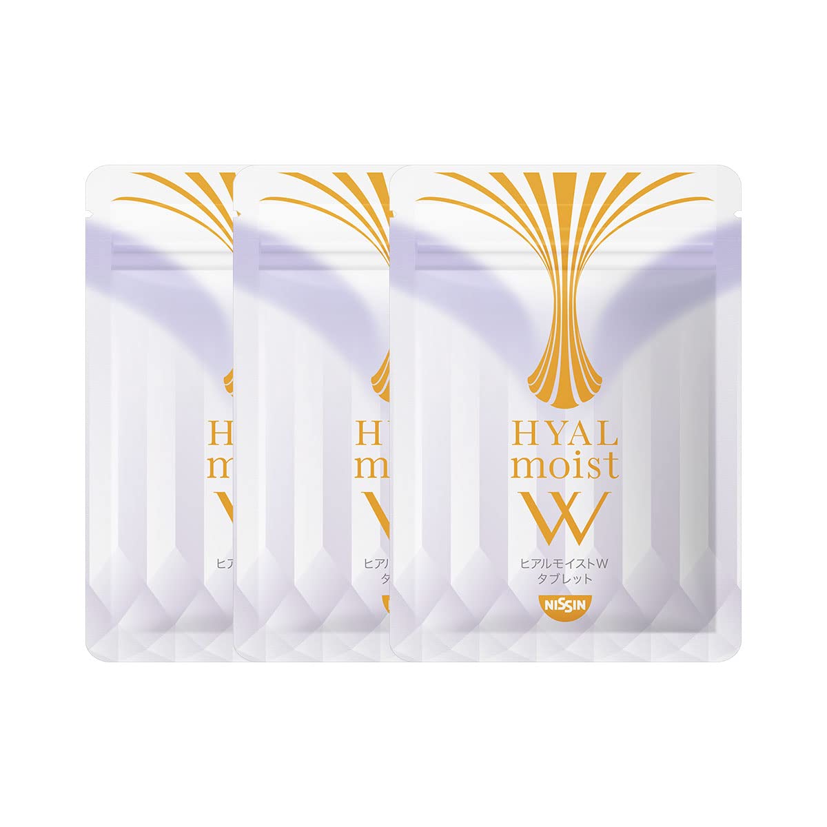 「ヒアルモイスト乳酸菌配合」 日清食品 ヒアルモイストW タブレット 3袋セット (30粒入×3袋) 約90日分 サプリメント 1日1粒